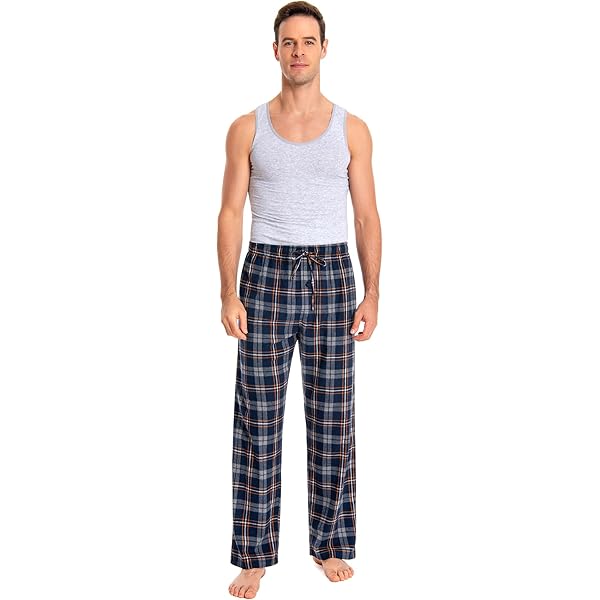 SESTO SENSO Heren Pyjama Set Lange Mouw Broek Met Zak Katoen Top & Bottom Nachtkleding XL Melange SESTO SENSO Heren Pyjama Set Lange Mouw Broek Met Zak Katoen Top & Bottom Nachtkleding XL Melange