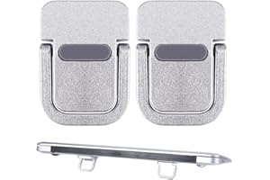 BEPSYOM 1 Paio Mini Supporto Laptop Portatile per Tastiera Rialzo Scrivania Pieghevole Invisibile Autoadesivo per Computer Compatibile con Tutti i Laptop (Argento)