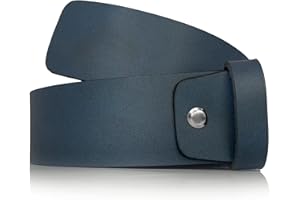 almela - Cintura senza fibbia con vite - Uomo e donna - Fibbie intercambiabili - 3,5 cm e 4 cm - Pelle legittima - 35 mm e 40 mm - Cuoio