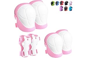 CKE Rodilleras para niños Rodilleras y Coderas Juego de Equipo de protección para niños pequeños Rodilleras Infantiles para niños/jóvenes muñequeras 3 en 1 para Ciclismo Bicicleta Patinaje Scooter