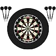Mission Darts Dart Board Home Centre | Complete Darts Package Including Dartboard and 2 Sets of Darts