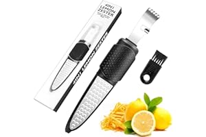 EclipseGuard Râpe Zesteur Rapeuse Fromage INOX, Râpe à Fromage, Parmesan Citron Muscade avec Couvercle Protecteur, Poignée Antidérapante, Lavable au Lave Vaisselle, Multifonction