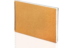 Mamowla Album da Disegno Professionale A4 Sketchbook, Rilegatura a Spirale Blocco da Disegno per Bambini Adulti, 120 GSM con Acido Libero, Carta 60 Pagine