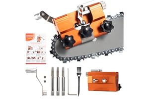 Affila Catena Motosega,Affilacatene per motosega,YUENGJGI Affilatore Catena Motosega kit per tutti i tipi di motoseghe elettriche Con 3 Pietre Affilate