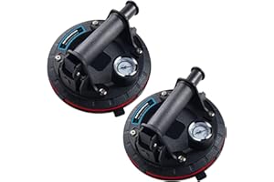 YUENGJGI 2 Pack Ventosa per Vetro kit,Ventose per piastrelle- Ventose Professionale Pesante con manometro, Elevare Superfici Lisce di Piastrelle, Marmo, Mobili,Vetri, Grandi porte e Finestre