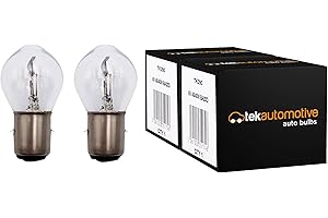 Tek Automotive 390 Motorcycle Headlight Headlamp Light Bulb 6V 45/40W BA20D - Twin Pack