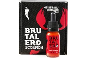 ‎I LOVE SPICY Brutalero Scorpion 20 ml – Sos Chili Ekstremalny z Pipetą – Scoville Challenge Polska – Trinidad Scorpion Moruga 80% – 43.293 SHU – Pikantny Prezent dla Odważnych