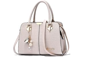 FANDARE Ladies Top-handle Bags Handbags for women Shoulder Crossbody bag for Business Travel Commute Satchel Messenger Bag with Exquisite Pendant Wallet Waterproof PU Leather