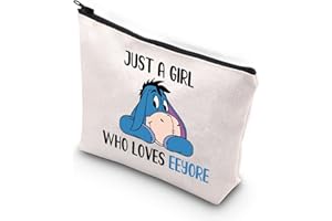 PLITI Trousse de maquillage humoristique avec citation du bourriquet Just a Girl Who Loves Bourriquet pour femmes filles Cadeau pour fans de Bourriquet, Girls Loves Bourriquet U