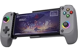 TRUST GAMING Trust GXT 735G Mylox Mando para Móvil Bluetooth, Iphone/Android / PS5 / Xbox, 12h de Juego, Doble Vibración, Iluminación LED RGB, Gamepad Inalambrico para Movil, Accesorios Gaming, Gris