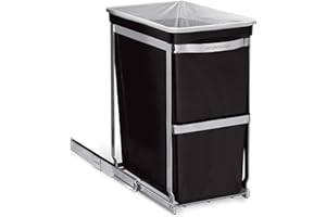 simplehuman CW1124 cubo extraíble, estructura de acero resistente, 30 L