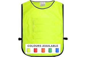 Brook Hi Vis UK Unisex Adult Yellow Tabard, One Size Fits All, Available In 5 Different Bright Colours, Ideal For Event Staff, Event Marshal