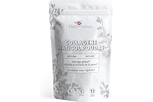 DIETI NATURA - Collagène Marin - Collagène Naticol En Poudre - Action Anti-Âge - Peau Ferme & Lisse - Sans OGM & Sans Gluten - Cure 1 Mois - Fabriqué En France - 5g
