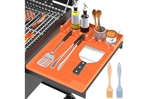 Irayin Tappetino per Attrezzi da Barbecue compatibile con Blackstone, BBQ Griglia Tappetini per Grill Barbecue, Tappetino Spatola in Silicone per Cucina, Barbecue, Cottura