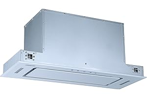 Cookology BUGL750WH A+ Energy Saving White Glass Extractor 75cm Integrated Canopy Cooker Hood