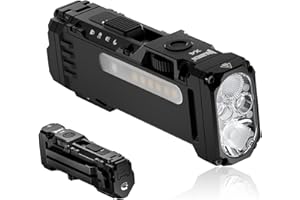 ‎WUBEN WUBEN X4 Mini LED Taschenlampe mit RGB Licht, Klein Taschenlampe Aufladbar 1500 Lumens, EDC Taktische Taschenlampe IP68 Flashlight Torch für Camping, Mitgebsel, Notfäll