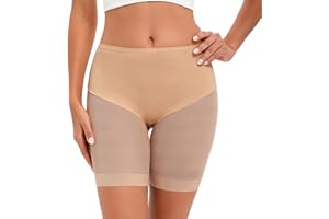 Xnova Mutandine Boxer Donna, Pantaloncini Sottogonna Prevenire Sfregamento, Vita Alta Shorts Culotte Traspirante Confortevole Shapewear Senza Cuciture Elasticizzati Slip Leggings Corti Mutande Estivi