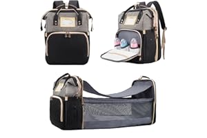 AZOOKEN Baby Changing Bag Backpack,Multifunction Baby Bags Mummy Shoulder Bag for Travel Shopping Camping with Bed Unisex for Moms & Dads