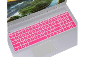 CASEDAO Housse de Protection pour Clavier 2 en 1 2019 HP Envy x360 15,6" / HP Pavilion x360 15,6" / New HP Pavilion 15,6" / 17,3" HP Envy 17 17-AE 17-BS 17-BW Series Rose Vif