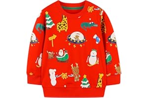 JinBei Sudadera para Bebe Niño Jersey Algodón Deporte Manga Larga Camiseta Sin Capucha Dinosaurio Tops Casual Chandal Infantil Cuello Redondo Blusas Ropa Pull-Over Niños 2 3 4 5 6 7 Años