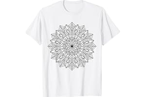 T-SHIRT DA DIPINGERE PER BAMBINI E COLORAZIONE Mandala da dipingere e colorare per bambini Maglietta