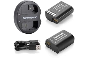 Newmowa DMW-BLK22 Batteria di ricambio (confezione da 2) e Doppio Caricatore USB per Panasonic DMW-BLK22 e Panasonic Lumix DC-S5