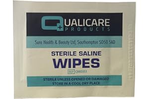 KEBONDS 20 x QUALICARE FIRST AID STERILE SALINE ALCOHOL FREE SKIN SAFE WOUND CUT CLEANSING WIPES