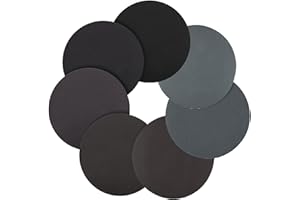 YIYINOE 35 Pièces 125mm Disques de Ponçage Papier Abrasifs 320/400/600/800/1000/1200/1500 Grain pour Poncer/Polir/Dérouiller pour Ponceuse Excentrique