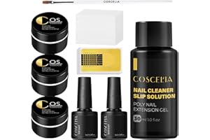 COSCELIA Kit Gel Construction Ongle uv Vernis Gel UV Gel Gels et Résines pour Faux Ongles Couleur Ongles UV Nail Art Construction Gel Faux Ongles Accessoires Nécessaires