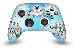 Head Case Designs Officially Licensed Manchester City Man City FC Team Poster 2024 Champions Vinyl Sticker Gaming Skin Decal Cover Compatible With Xbox Series X/S Controller