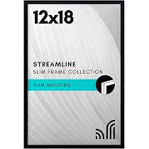 Americanflat Cornice Da Tavolo E Parete 10x15 Cm | Vetro Infrangibile E Design Sottile | Collezione Streamline, Colore Nero - 6