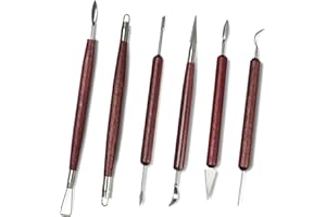 TAKFREE Modellierwerkzeug 6 Stück Ton Töpfer Werkzeug Set Polymer Clay Tools Sculpting Keramik Werkzeug für Anfänger Amateure oder Profis