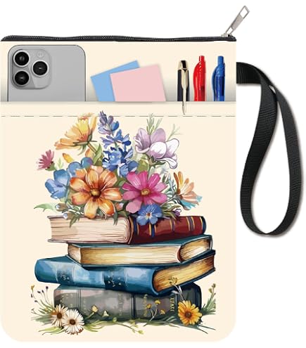 CRASPIRE Boho Flower Dragonfly Custodia Per Libri Con Tasca Con - 2