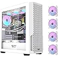 Aigo DarkFlash DF2100 Mesh E-ATX, ITX, M-ATX, ATX Gaming PC Case, Pre Installed 4 ARGB Fans, Tempered Glass Panels and, 9 GPU PCI Slots, Compatible with 360mm Radiator, USB 3.0, Computer Case