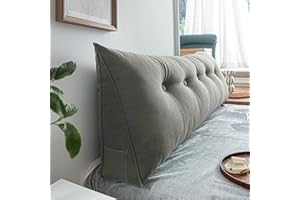 YSZBD Rückenstützkissen Rückenkissen Bett Lesekissen Für Bett Und Sofa Rückenkissen Keilkissen Sofa Bettkissen Rückenlehne Lesekissen Removable Cover,#3Grey-150x50x20cm