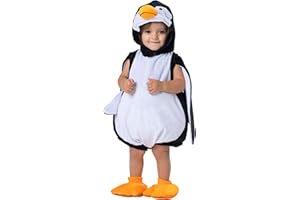 Dress Up America Costume de pingouin pour bébés – Combinaison de déguisement de pingouin pour tout-petits – Barboteuse de pingouin d'Halloween