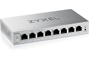 Zyxel nätverksbrytare 8 portar | Web Managed Gigabit LAN-switch | QoS, länkaggregering, VLAN, IGMP Snooping