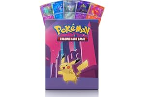 LEVROU Pokemon Karten Deutsch 60 stück und hochwertige Pokemon Sammelbox, Garantiert glitzernde 5 Holo/Reverse 45 Common/Uncommon, 5 Trainer, 5 Energie Kompatibel mit Pokemon Karte