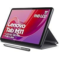 Lenovo Tab M11 Android Tablet | 11 Inch Full HD 1200p | 128 GB | Lenovo Tab Pen + Folio Case | WiFi | 4 GB RAM | Luna Grey |
