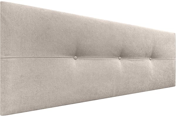 DHOME Cabecero de Polipiel o Tela AQUALINE Pro cabeceros Cabezal tapizado Cama Lujo (Tela Beige, 150cm (Camas 150/160))