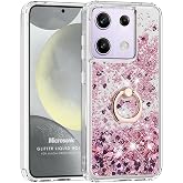 Microsonic Xiaomi Redmi Note 13 5G i&ccedil;in Kılıf Glitter Liquid Holder Pembe [Redmi Note 13 5G ile Uyumlu Kılıf - Pembe]