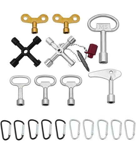 Dornschl&uuml;ssel Mit Innenvierkant 4, 5, 6, 7, 8, 9, 10, 12mm, Vierkantschl&uuml;ssel