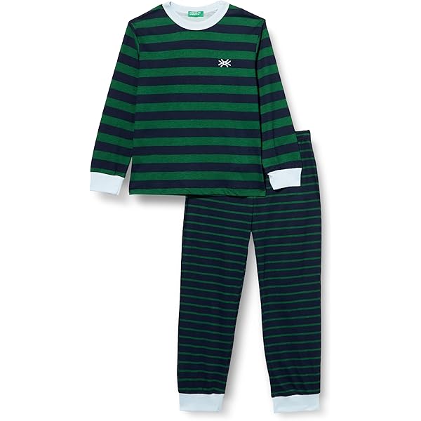 Pyjama Garçon United Colors Of Benetton - Ensemble Jersey Coton 100%, Coupe Ample, Printemps-été 2024