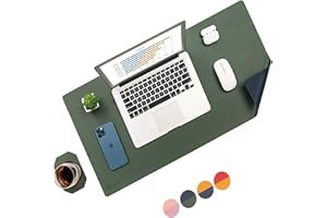 MIIDD Tavolo Pad per Scrivania Laptop,Cuscinetto da scrivania e uso domestico I Bicolore,Sottomano da Ufficio Tappetino,Tappetino per Mouse Grande Mouse Pad Mat(Verde&Blu, 60 x 35)