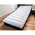 ATOOTFUSION Quilt Cotton Khadhi Bed Mattress, 72x30x5 Inches, Quilted Foldable Floor Single Bed (Canvas Off White Box Floor Mattress)