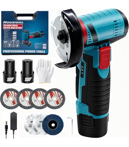 Mini Smerigliatrice Angolare 12V 19500 Giri/min Con Batteria Al Lio Ricaricabile Lucidatrice A Batteria Taglio Diamantato Con 2 Dischi Da Taglio
