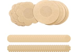 KUNXING Osłonki na sutki Osłonki na sutki Biustonosz Bez biustonosza Małe, cienkie naklejki Taśma na piersi Okrągła i płatkowa Plastry Samoprzylepne jednorazowe bielizna na sutki Wkładki damskie beżowe 60 szt