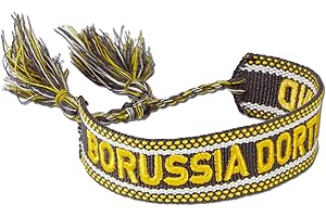BORUSSIA DORTMUND BVB bransoletka materiałowa – regulowany rozmiar – szerokość 1,8 cm – poliester