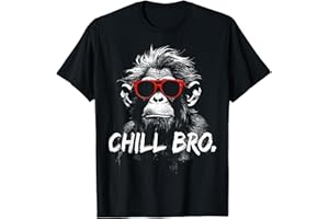 CHILL BRO - COOLER AFFE COOLES DESIGNS CHILL BRO - Cooler Affe mit Sonnenbrille Geschenkidee Gamer T-Shirt