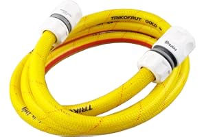COSTWISE GROUP 2m Length of Quality Braided Garden Hose with connectors,to Join You Hose Reel to a Garden tap